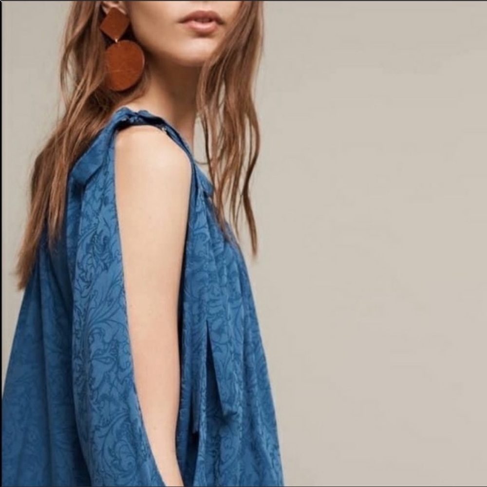 Anthropologie - Holding Horses - Blue Floral Dress - Picture 8 of 8